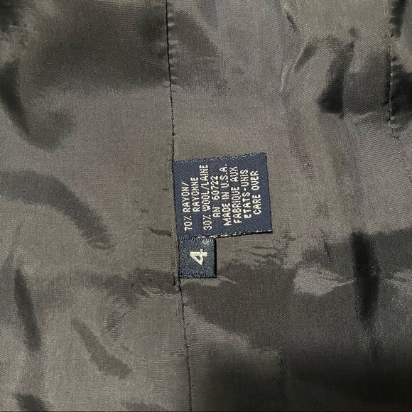 Burberry Authentic Vintage Tailored Jacket Size 4 Wool Blend Dark Gray - Picture 11 of 12